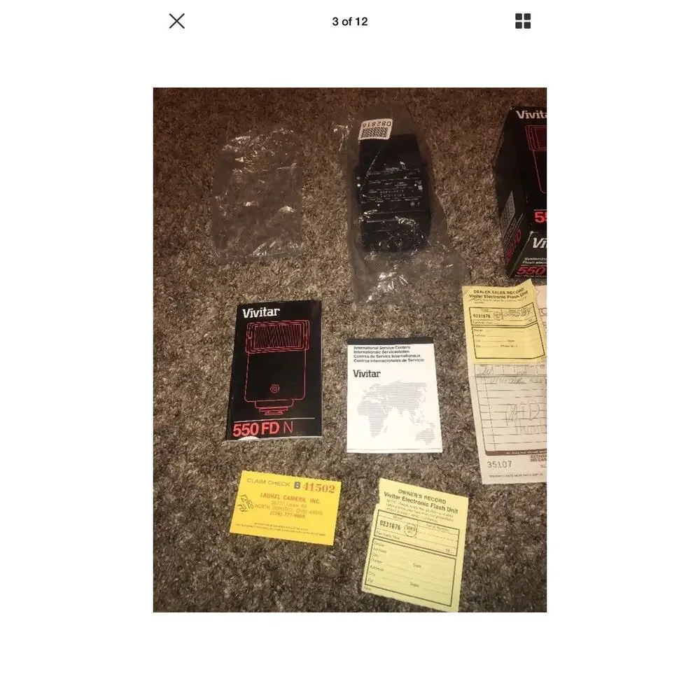 Vivitar 550FD Tilt Flash Nikon In Box